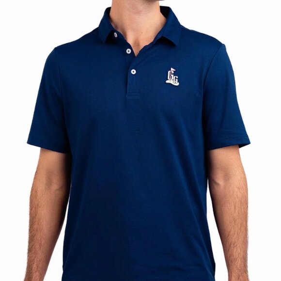 Good Good Golf Other - NWT New Good Good Golf Men's Midnight Sky Polo 2XL XXL Shirt Top Casual Relaxed